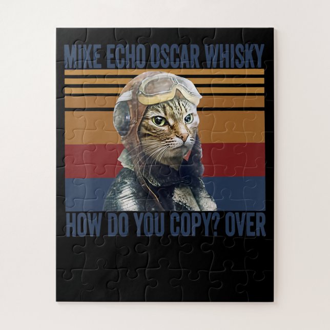 Puzzle Pilote de chat Mike Echo Oscar Whisky Costume cade (Vertical)