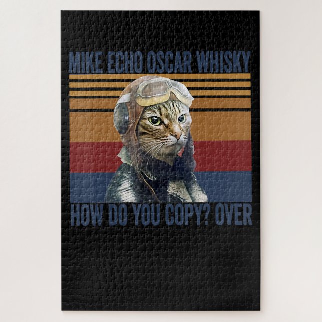 Puzzle Pilote de chat Mike Echo Oscar Whisky Costume cade (Vertical)