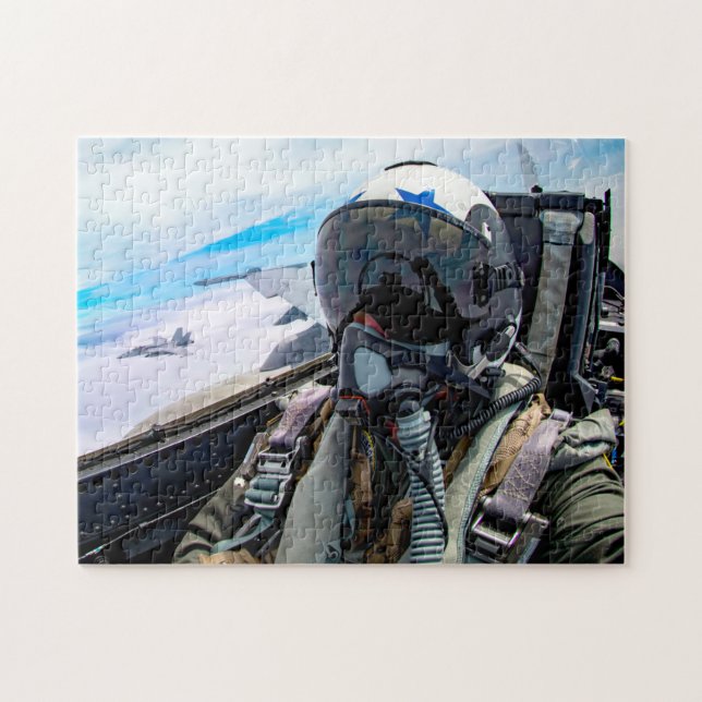 Puzzle PILOTE SUPER HORNET F/A-18E (11x14 POUCES) (Horizontal)