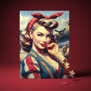 Puzzle Pin d'avion vintage vers le haut