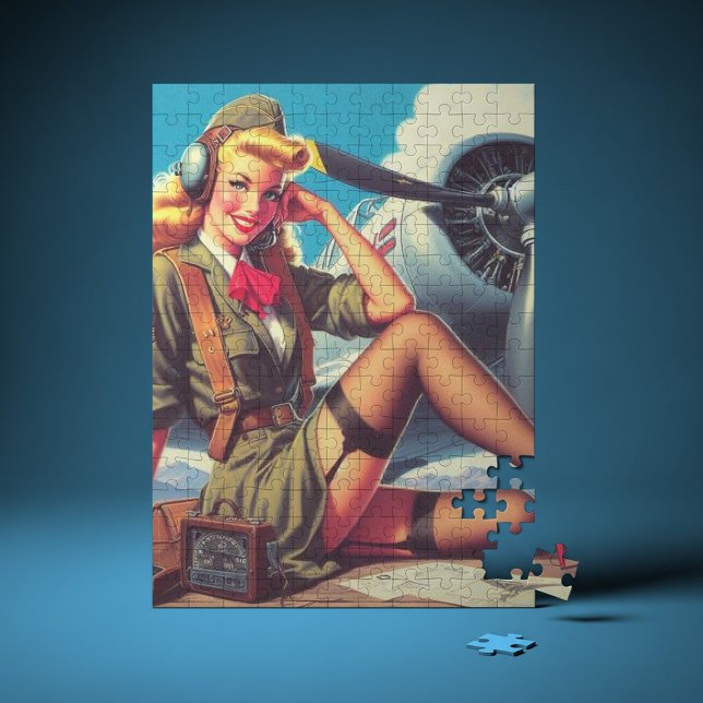 Puzzle Pin-up de l'avion vintage (Créateur téléchargé)