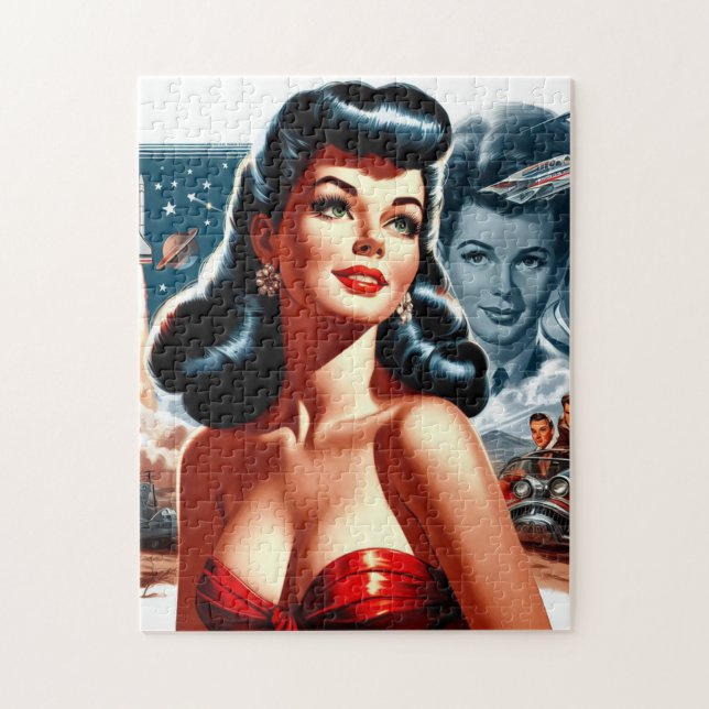 Puzzle Pin-up de science-fiction vintage (Vertical)