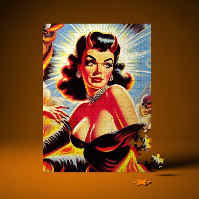 Puzzle Pin-up diabolique rétro (Créateur téléchargé)