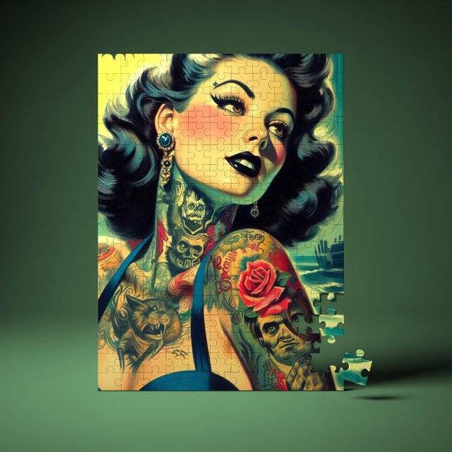 Puzzle Pin-up gothique rétro (Créateur téléchargé)