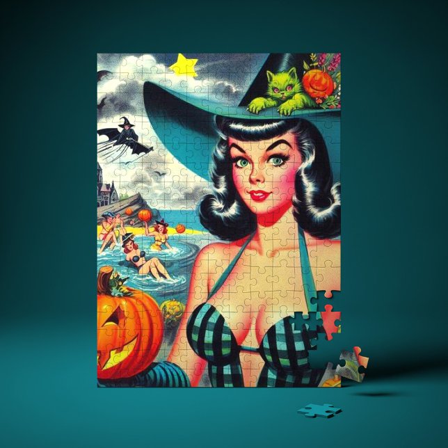 Puzzle Pin-up Halloween vintage (Créateur téléchargé)