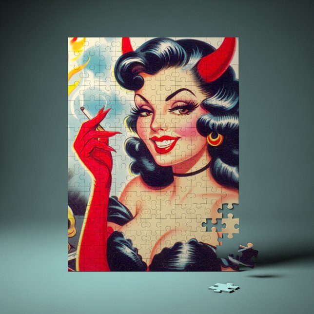 Puzzle Pin-up Rétro Diabolique (Créateur téléchargé)