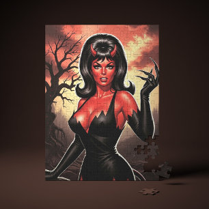 Puzzle Pin-up Rétro Diabolique