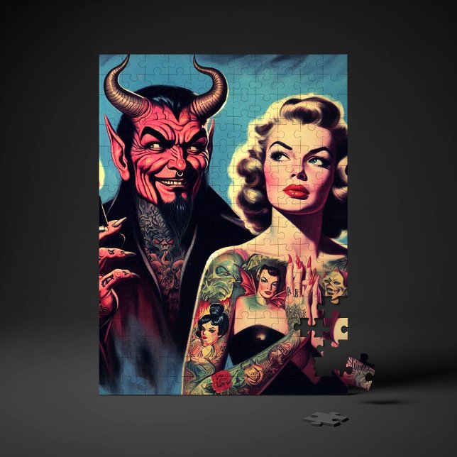 Puzzle Pin-up tatoué rétro diabolique (Créateur téléchargé)