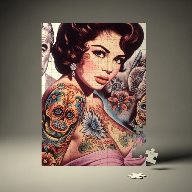 Puzzle Pin-up Tatouée Rétro (Créateur téléchargé)