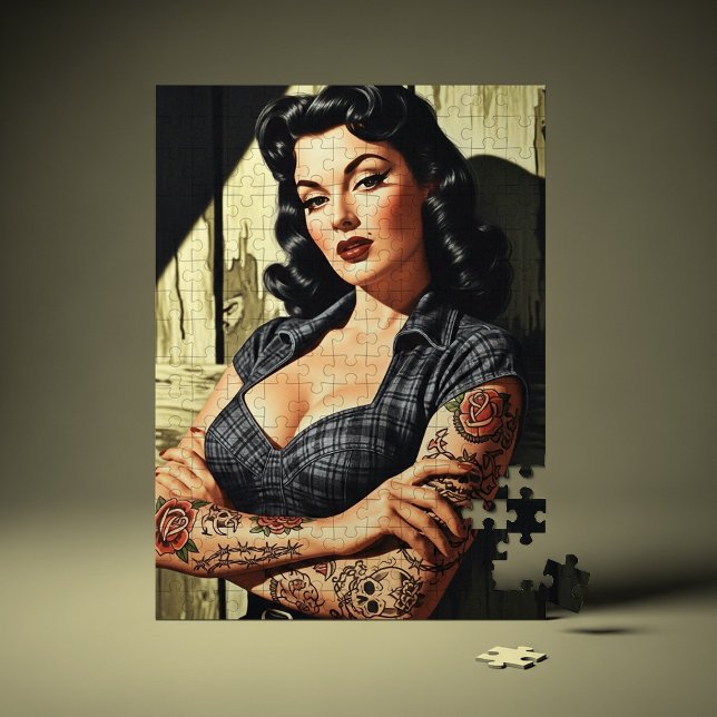Puzzle Pin-up Tatouée Rétro (Créateur téléchargé)
