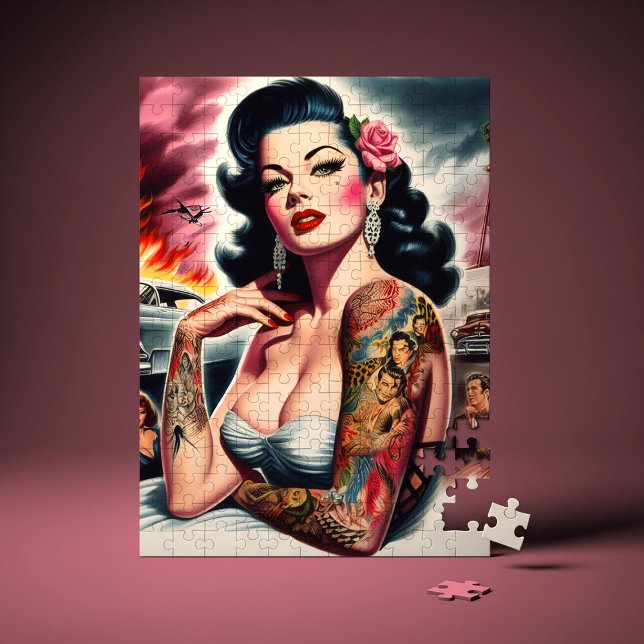 Puzzle Pin-up Vintage Tatouée (Créateur téléchargé)