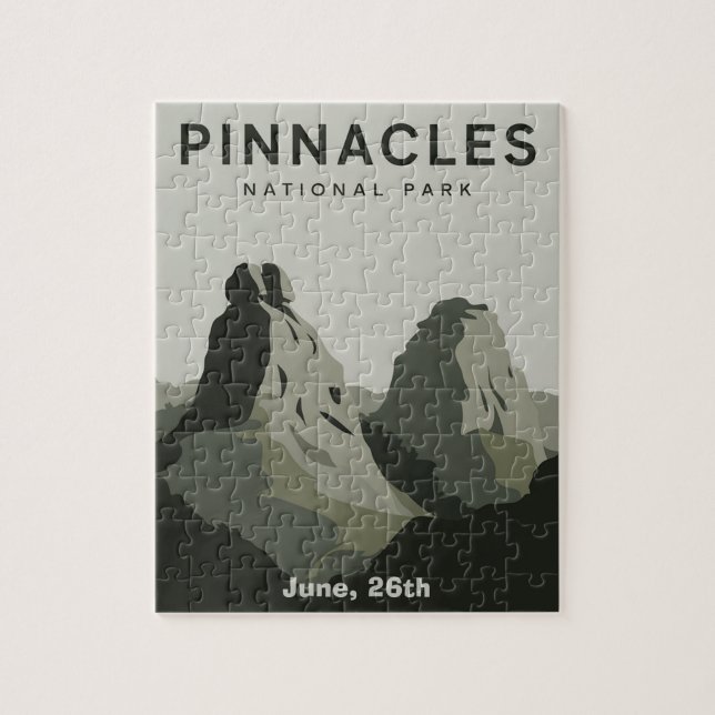 Puzzle Pinacles National Park Custom Travel Art (Vertical)