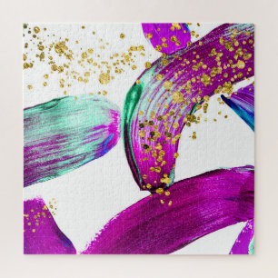 Puzzle Pinceau Ultra Violet : Art Abstrait