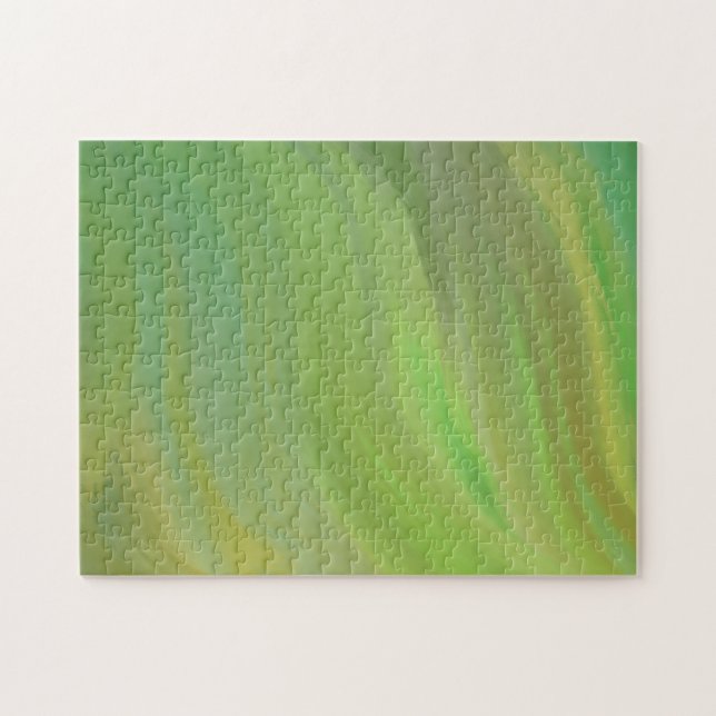 Puzzle Pinceaux Abstraits Verts Dégradé Ombre (Horizontal)