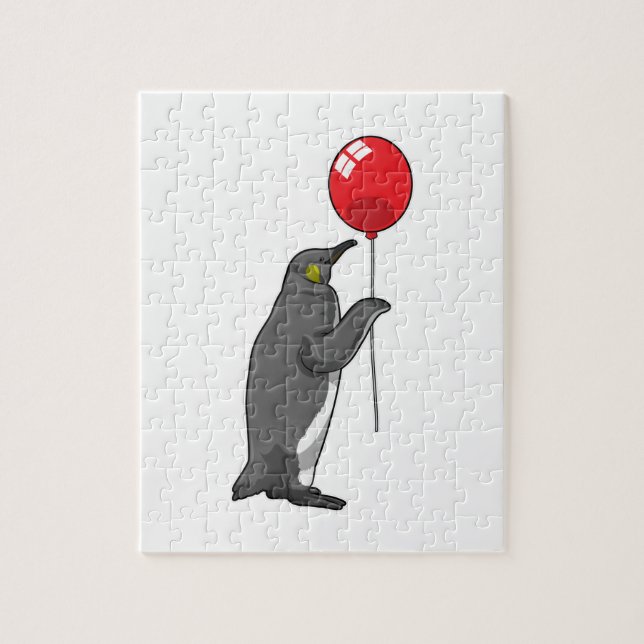Puzzle Pingouin avec ballon (Vertical)