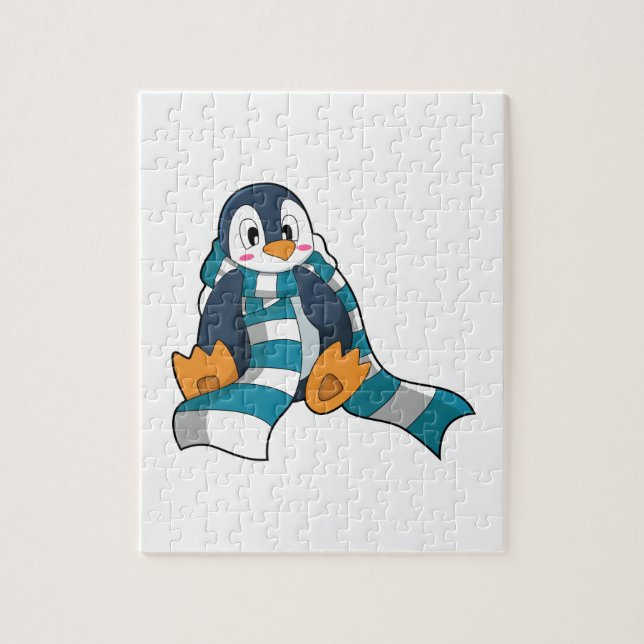 Puzzle Pingouin avec Écharpe (Vertical)