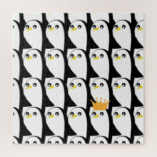 Puzzle Pingouin comique : noir blanc Vintage