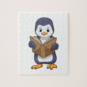 Puzzle Pingouin Nerd avec Livre