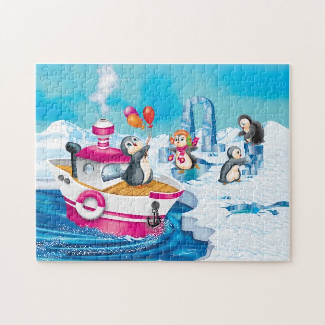 Puzzle pingouins en Antarctique (Horizontal)