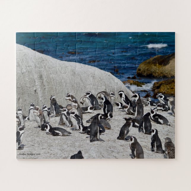 Puzzle Pingouins sur la baie de rochers (Horizontal)