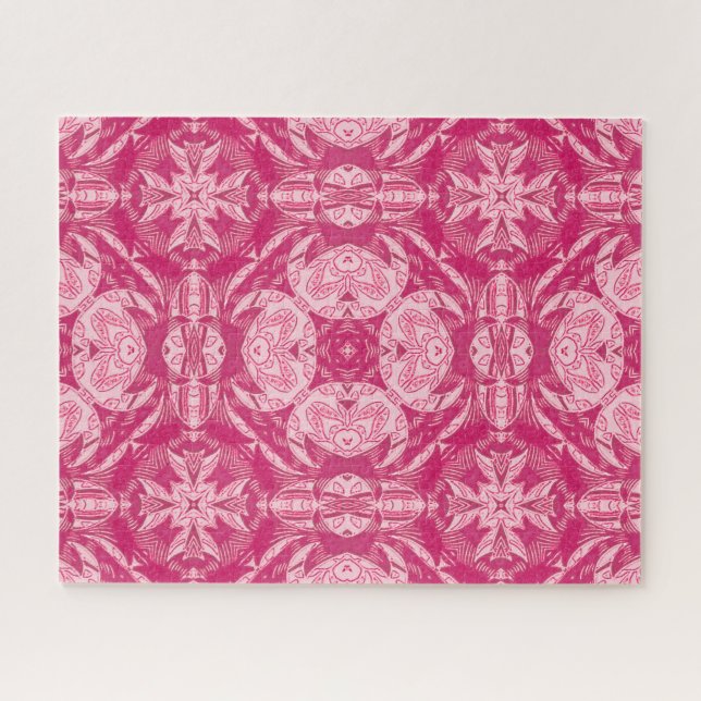 Puzzle Pink Abstrait doux Motif Mandala (Horizontal)