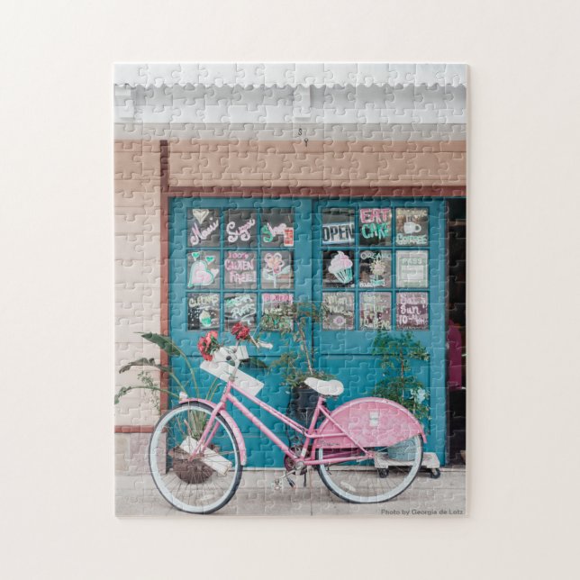 Puzzle Pink Bicycle at Maui Sugar Shop Lahaina (Vertical)