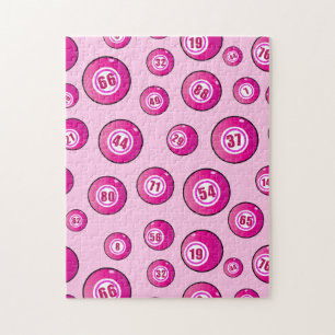 Puzzle Pink Bingo Balls Amusant