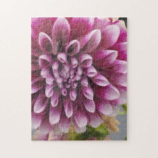 Puzzle Pink Dahlia (Vertical)