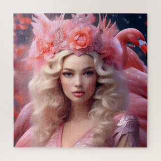 Puzzle Pink Flamingo Fantasy Beauty