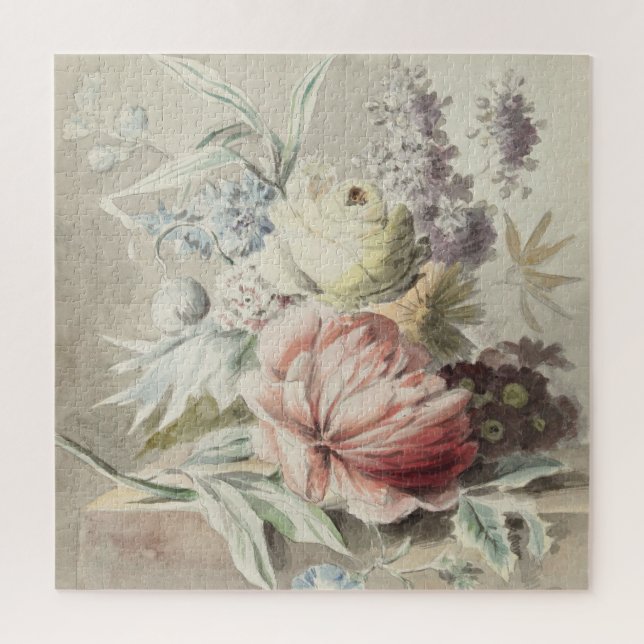 Puzzle Pink Flower Vase Pretty (Vertical)