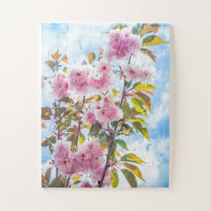 Puzzle Pink Japanese Cherry Blossoms Flower Oversized