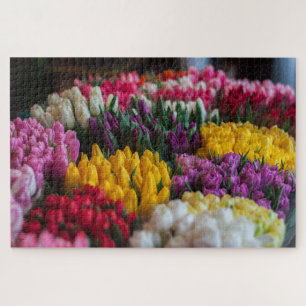 Puzzle Pink jaune blanc rouge Tulip Floral