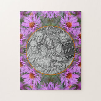 Puzzle Pink New England Aster Flowers Ajouter Votre Photo