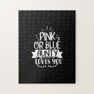 Puzzle pink or blue aunty loves you