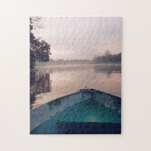 Puzzle Pink Sunrise Borneo Jungle River Voyage en bateau