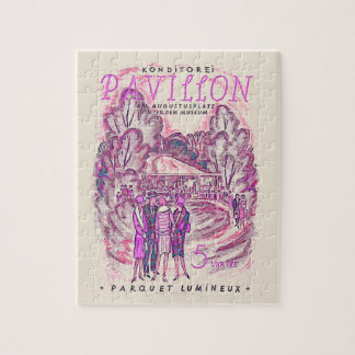 Puzzle Pink Vintage French Advertising Event Poster