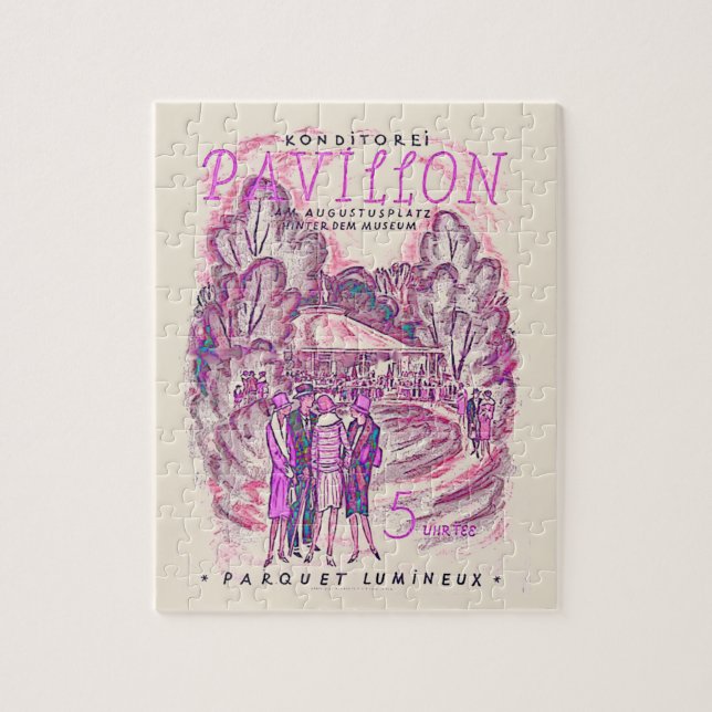 Puzzle Pink Vintage French Advertising Event Poster (Vertical)