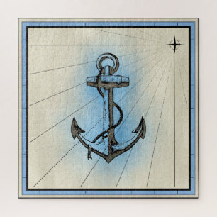 Puzzle Pirate de Ancre de navire nautique Vintage