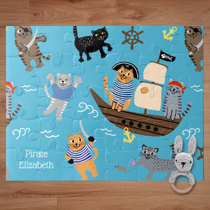 Puzzle Pirate Motif de chat pour garçon et fille enfants