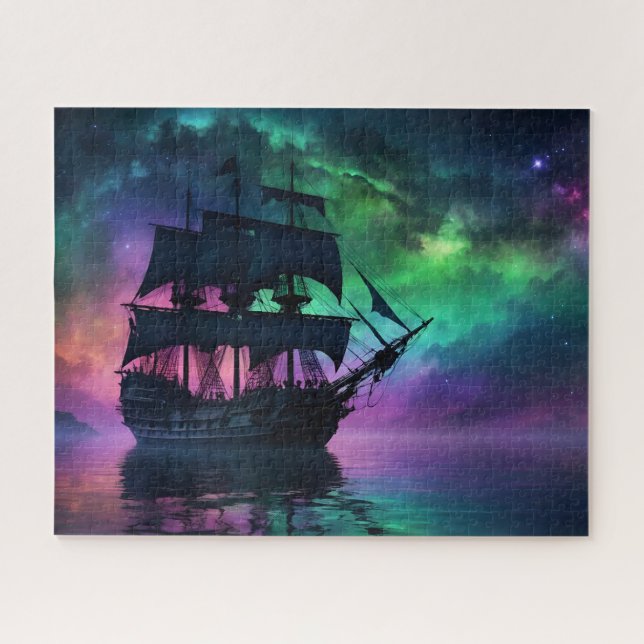 Puzzle Pirtate Galleon Sous les étoiles hantées (Horizontal)