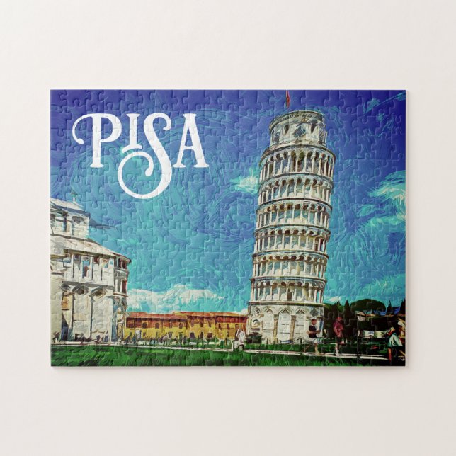 Puzzle Pisa Italie europe Peinture colorée (Horizontal)