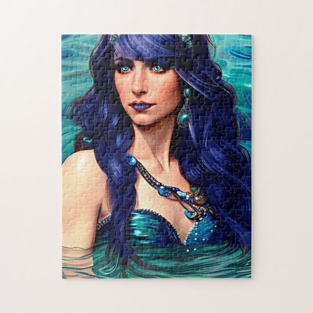 Puzzle Pisces Mermaid Queen Art Imaginaire original (Vertical)