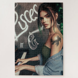 Puzzle Pisces Zodiac Musicien Piano
