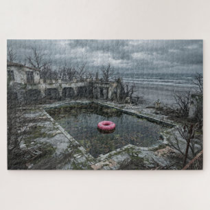 Puzzle Piscine Abandonnée au Bord de Mer – Paysage Limina