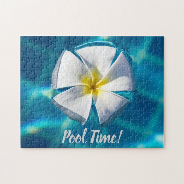 Puzzle Piscine Eau mousseuse avec cadeau de fleurs (Horizontal)