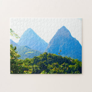 Puzzle Pitons jumeaux de Sainte-Lucie.
