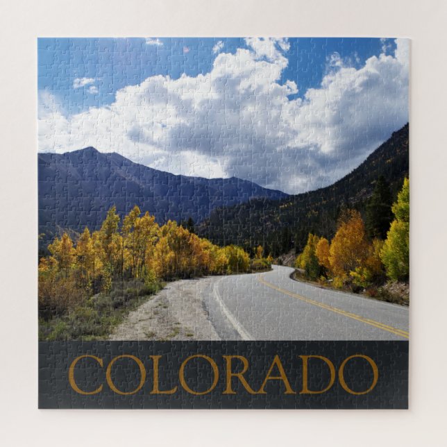 Puzzle Pittoresque Colorado Gold Aspens Family Fun (Vertical)