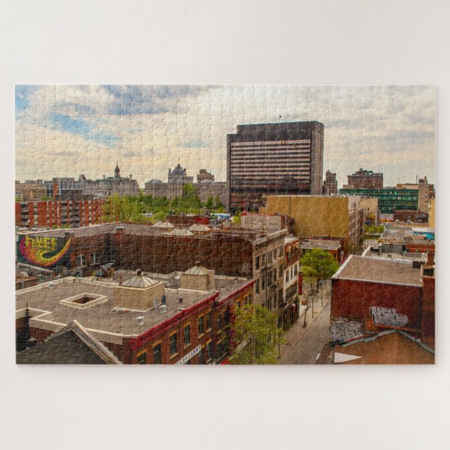Puzzle Pittoresque Montréal vue sur les toits, Québec, Ca (Horizontal)