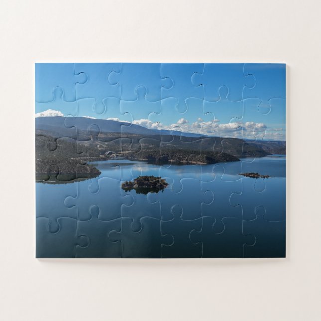 Puzzle Pittoresque Mountains Lake Photo Voyage Souvenirs  (Horizontal)