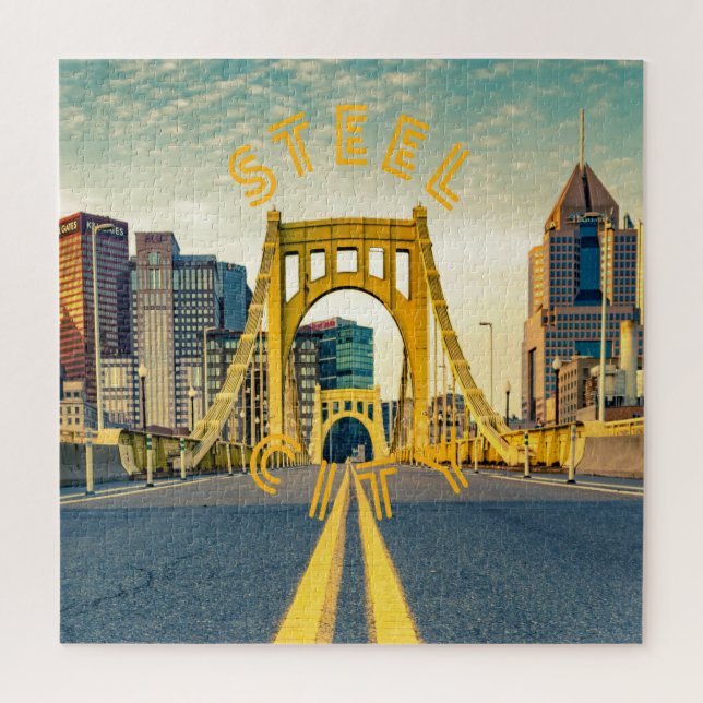 Puzzle Pittsburgh Steel City Skyline Bridge Pennsylvanie (Vertical)